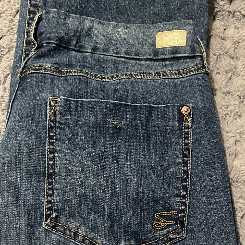 7 For All Mankind Blue Boot Cut Jeans